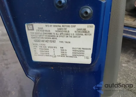 2004 Chevrolet Silverado 1500 z USA, uszkodzony, nr VIN 1GCEC14X14Z115167